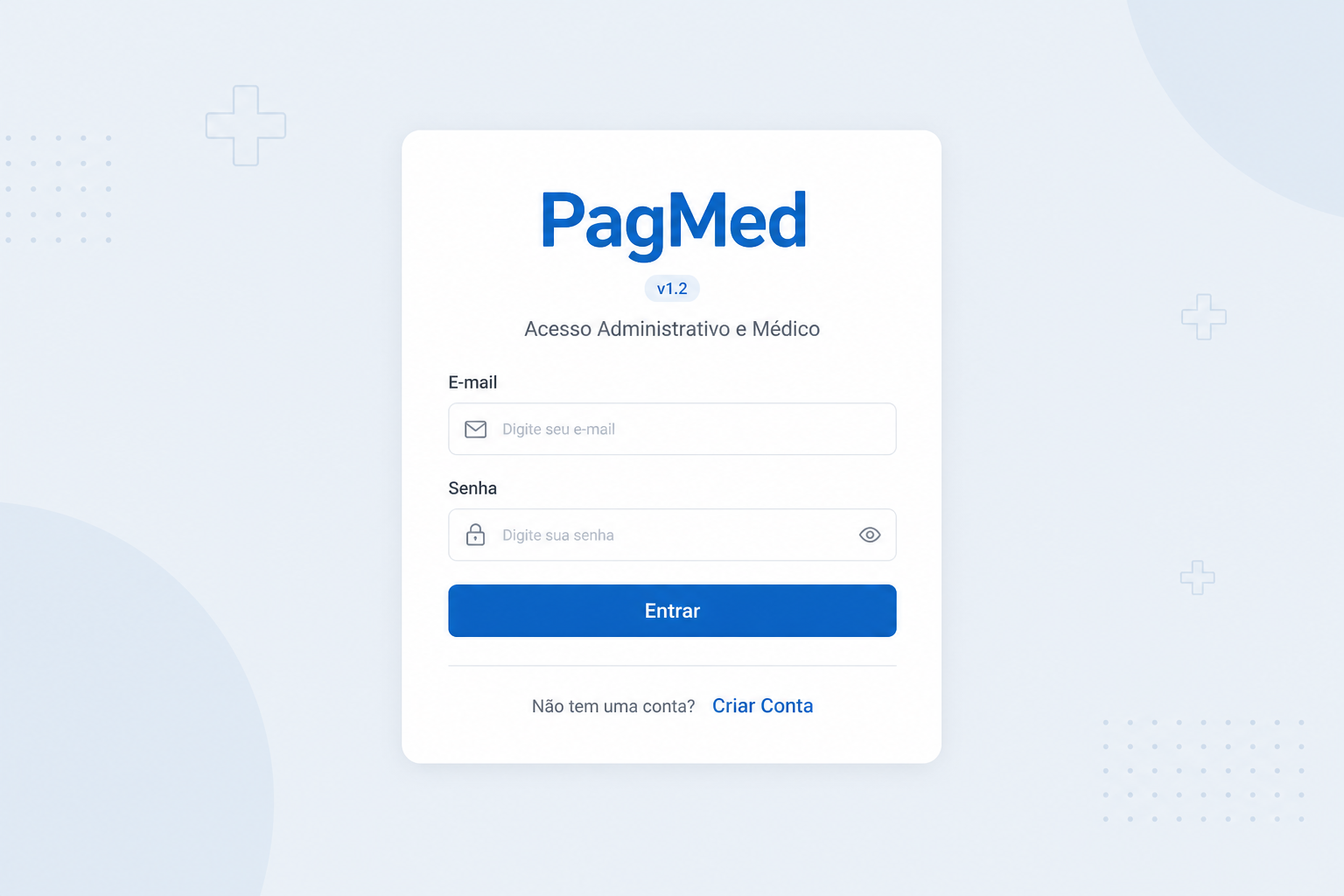Tela de Login do PagMed